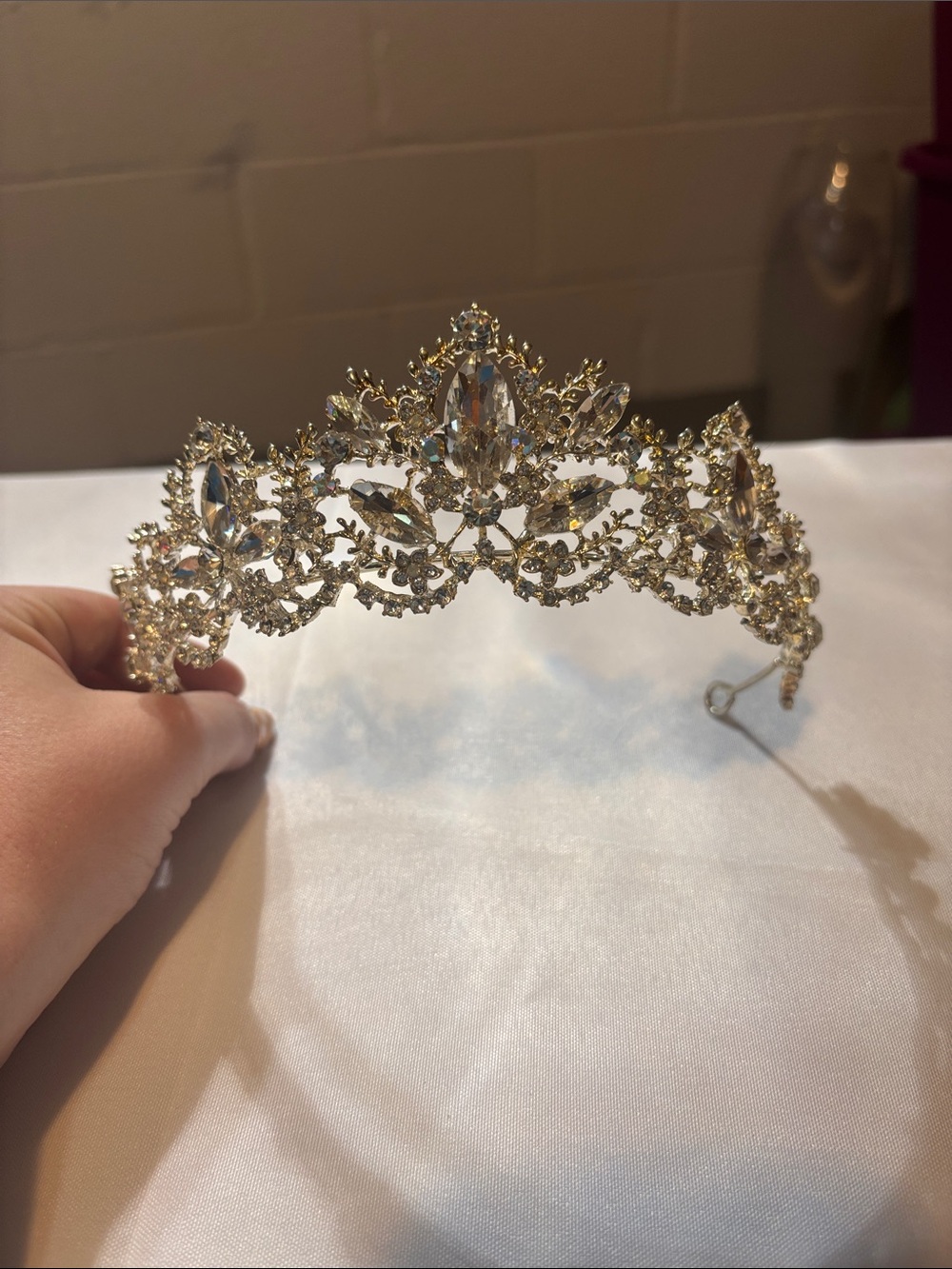 Silver Crystal Bridal Tiara - Elegant Rhinestone Crown